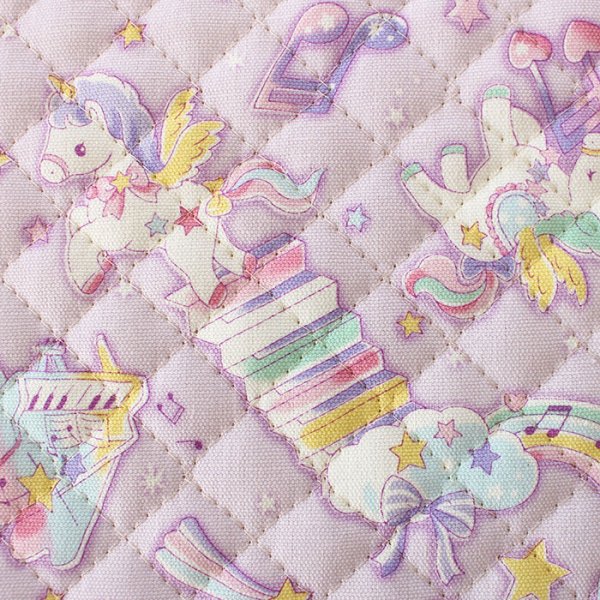 画像2: ペガサス ミュージック ラベンダー《家庭科教材対応》 キルティング【ナップサック】 手作りキット 作り方マニュアル付き 入園入学 手芸キット (2)