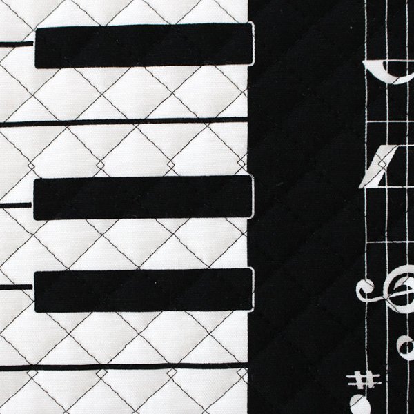 画像2: ピアノと音符【ピアニカバッグ】 手作りキット 作り方マニュアル付き 入園入学 手芸キット[n] (2)