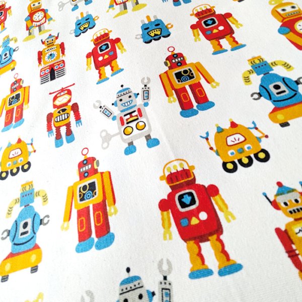 画像4: ロボロボロボット◎底布付【シューズバッグ】 手作りキット 作り方マニュアル付き 入園入学 手芸キット[n][s][u] (4)