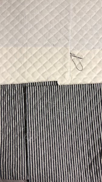 画像2: ●アウトレット サイズ変更不可●ヒッコリー◎底布付【シューズバッグ】手作りキット 作り方マニュアル付き 入園入学 手芸キット プライスOFF キルティング[s] (2)