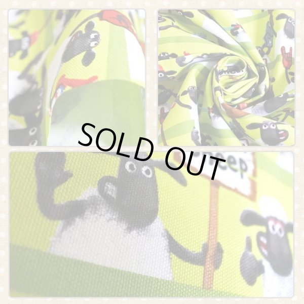 画像2: [15％OFF]★在庫限り サイズ変更不可★ひつじのショーン ボーダーグリーン【体操服袋/ナップサック】材料セット 作り方マニュアル付き 入園入学 中厚手生地[n] (2)