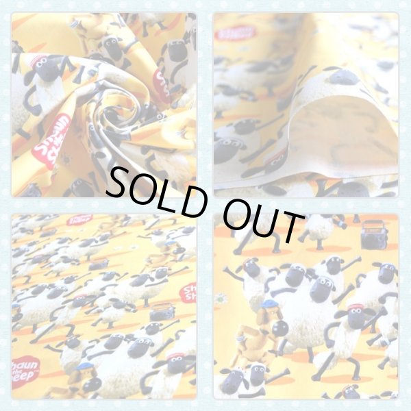 画像2: [15％OFF]★在庫限り サイズ変更不可★ひつじのショーン ダンシング イエロー【体操服袋/ナップサック】材料セット 作り方マニュアル付き 入園入学 中厚手生地[n] (2)