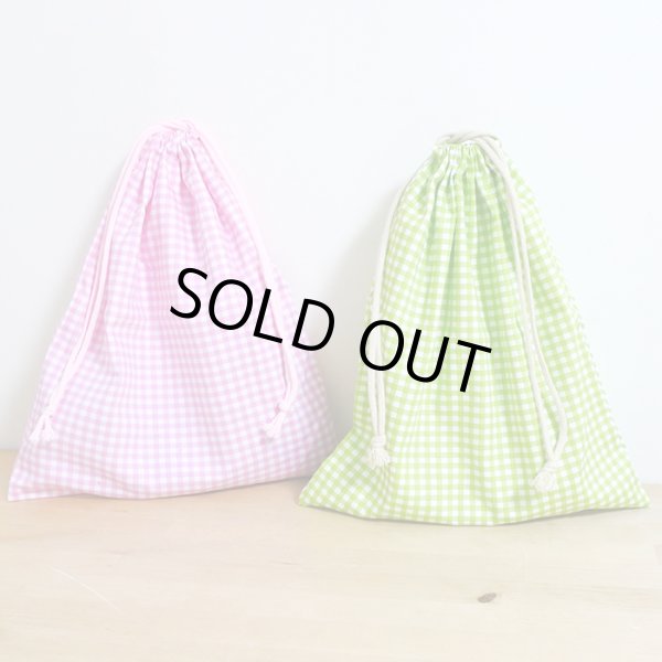 画像7: シンプルチェック グリーン＆ピンク 手作りキット 作り方マニュアル付き 入園入学 材料セット[u] (7)