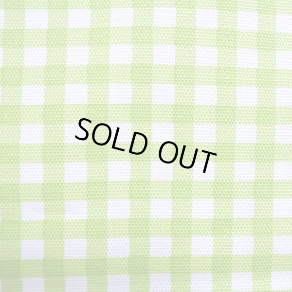 画像4: シンプルチェック グリーン＆ピンク【シューズバッグ】手作りキット 作り方マニュアル付き 入園入学 手芸キット 中厚手生地+裏地[u] (4)