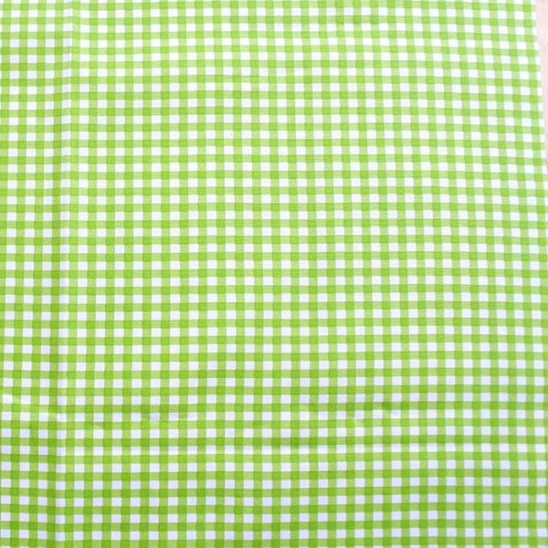 画像4: シンプルチェック グリーン&ピンク 3点セット 中厚手生地 手作りキット 作り方マニュアル付き 入園入学 材料セット (4)