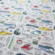 画像4: 電車と新幹線 ライトグレー【給食袋】中厚手生地 手作りキット 作り方マニュアル付き 入園入学 手芸キット (4)