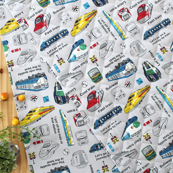 画像5: 電車と新幹線 ライトグレー【入園・入学 5点セット】 手作りキット 作り方マニュアル付き 入園入学 手芸キット (5)