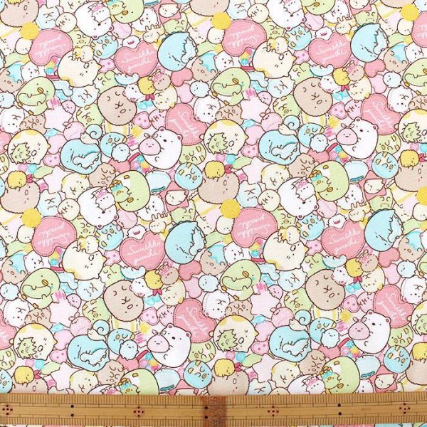 画像3: すみっコぐらし ぎっしりピンク【コップ袋】中厚手生地 材料セット 作り方マニュアル付き 入園入学 2025年度春 (3)