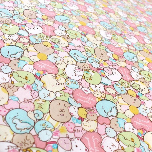 画像4: すみっコぐらし ぎっしりピンク【コップ袋】中厚手生地 材料セット 作り方マニュアル付き 入園入学 2025年度春 (4)