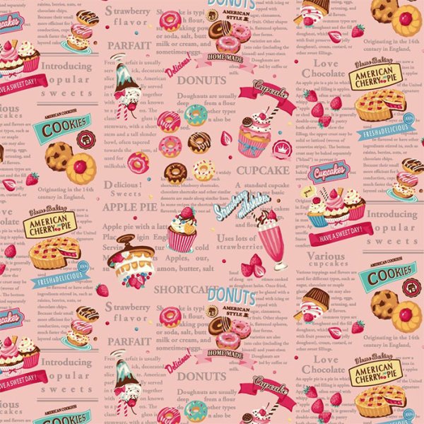 画像2: スイーツレシピ ピンク【シューズバッグ】 手作りキット 作り方マニュアル付き 入園入学 手芸キット (2)