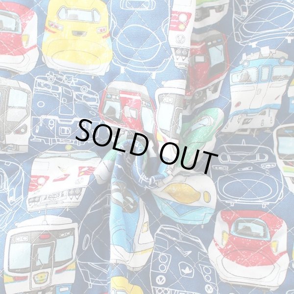 画像3: 大きい電車のお顔 コン【シューズバッグ】 手作りキット 作り方マニュアル付き 入園入学 手芸キット[n] (3)