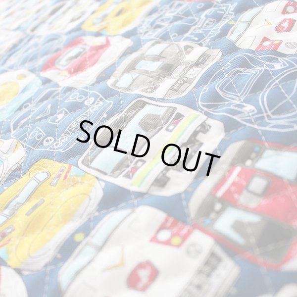 画像2: 大きい電車のお顔 コン【シューズバッグ】 手作りキット 作り方マニュアル付き 入園入学 手芸キット[n] (2)