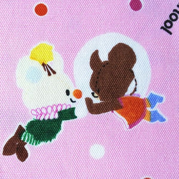 画像4: ●アウトレット サイズ変更不可●ジャッキーとおつきさま【シューズバッグ】材料セット 作り方マニュアル付き 入園入学 (4)