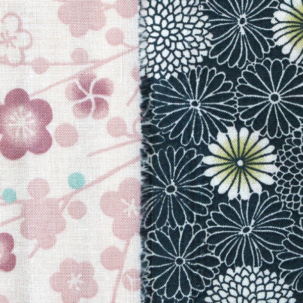 画像6: 梅とキク【丸型スタイ】【くるくるスタイ】【ハンカチスタイ】ベビー 材料セット 作り方マニュアル付き ダブルガーゼ 国産 (6)