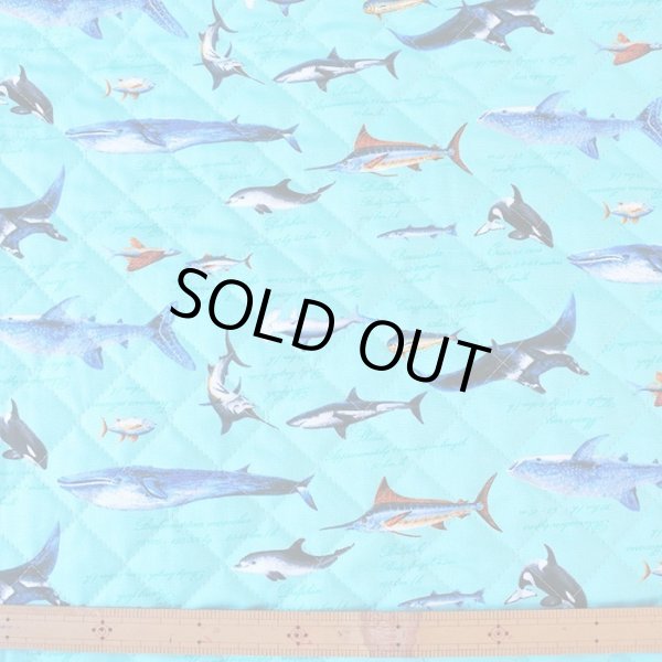 画像3: ●アウトレット サイズ変更不可●海の生き物図鑑 ターコイズ【シューズバッグ】 手作りキット 作り方マニュアル付き 入園入学 手芸キット (3)