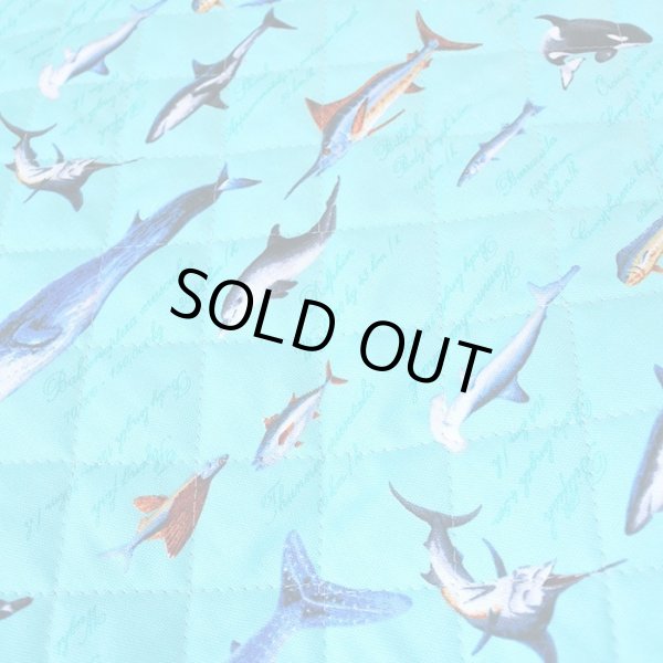 画像4: ●アウトレット サイズ変更不可●海の生き物図鑑 ターコイズ【シューズバッグ】 手作りキット 作り方マニュアル付き 入園入学 手芸キット (4)