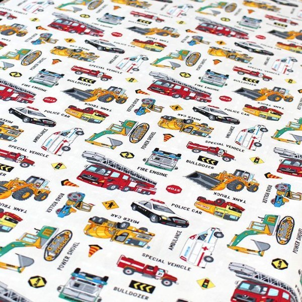 画像4: 《家庭科教材対応》はたらく車 シロ【ランチョンマット】手作りキット 作り方マニュアル付き 小学校 家庭科 キット[u] (4)