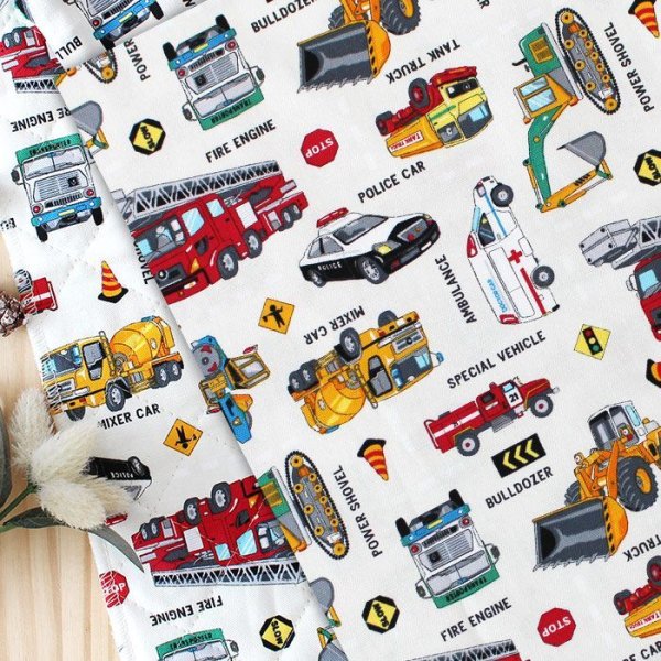 画像5: 《家庭科教材対応》はたらく車 シロ【ランチョンマット】手作りキット 作り方マニュアル付き 小学校 家庭科 キット[u] (5)