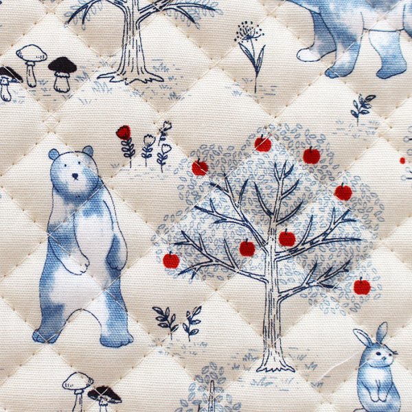 画像2: 野生動物のもり◎底布付【ピアニカバッグ】 手作りキット 作り方マニュアル付き 入園入学 手芸キット[n][s] (2)