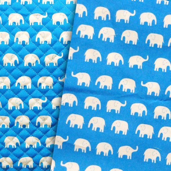 画像3: ぞうさん ブルー 【ランチバッグ】手作りキット 作り方マニュアル付き 入園入学 手芸キット[n] (3)