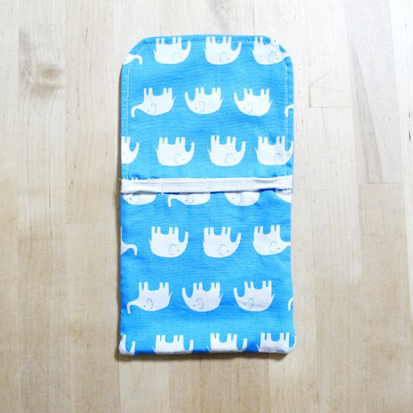 画像2: ぞうさん ブルー【移動ポケット】手作りキット 作り方マニュアル付き 入園入学 2025年度 学校 教材 (2)