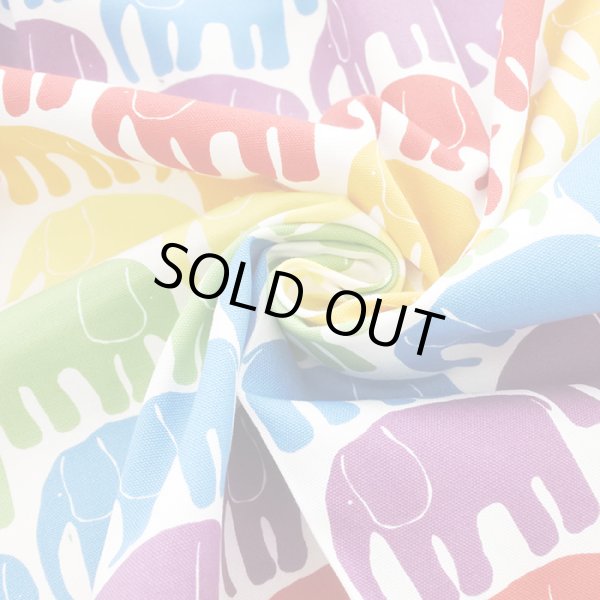 画像4: レインボーぞうさん【カット生地】 縦50cm×横105cm 中厚手生地 (4)