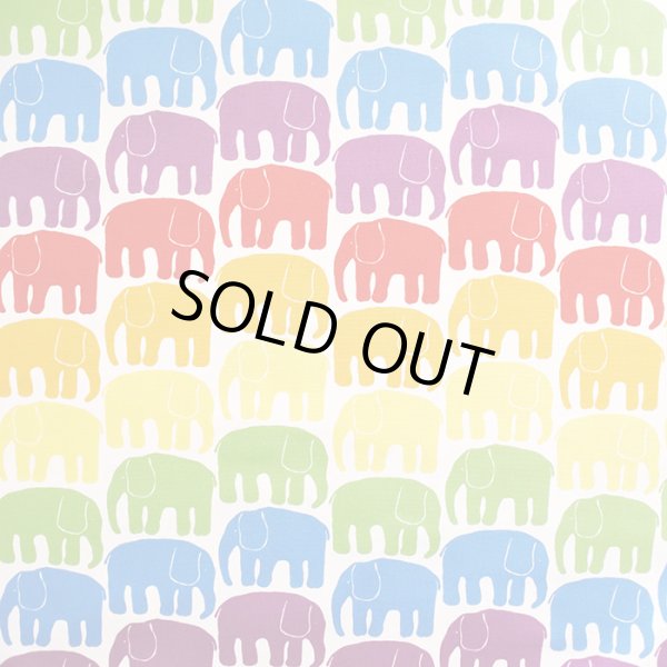 画像3: レインボーぞうさん【カット生地】 縦50cm×横105cm 中厚手生地 (3)