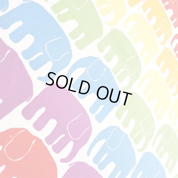 画像2: レインボーぞうさん【カット生地】 縦50cm×横105cm 中厚手生地 (2)